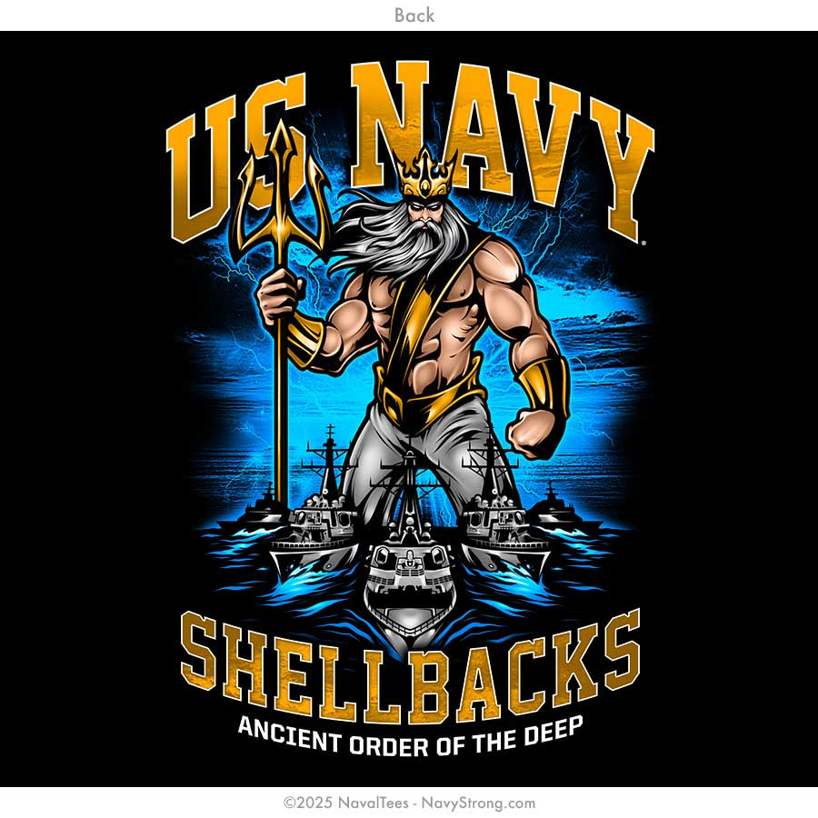 "King Neptune" Long Sleeve Tee | Black