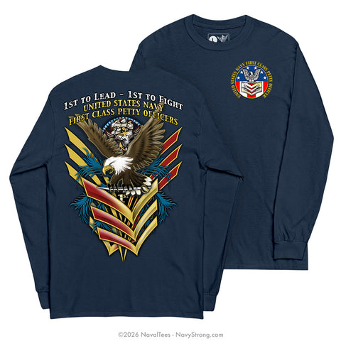 "First to Fight" Long Sleeve Tee | Navy