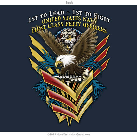 "First to Fight" Long Sleeve Tee | Navy