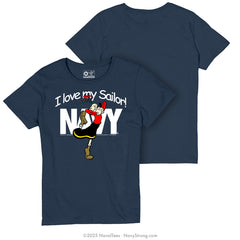 "Olive Oyl - Love My Sailor" Ladies Tee | Navy