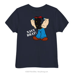 "Navy Brat Popeye" Toddler Tee | Navy