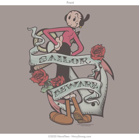 "Sailor Beware" Ladies Tee | Grey
