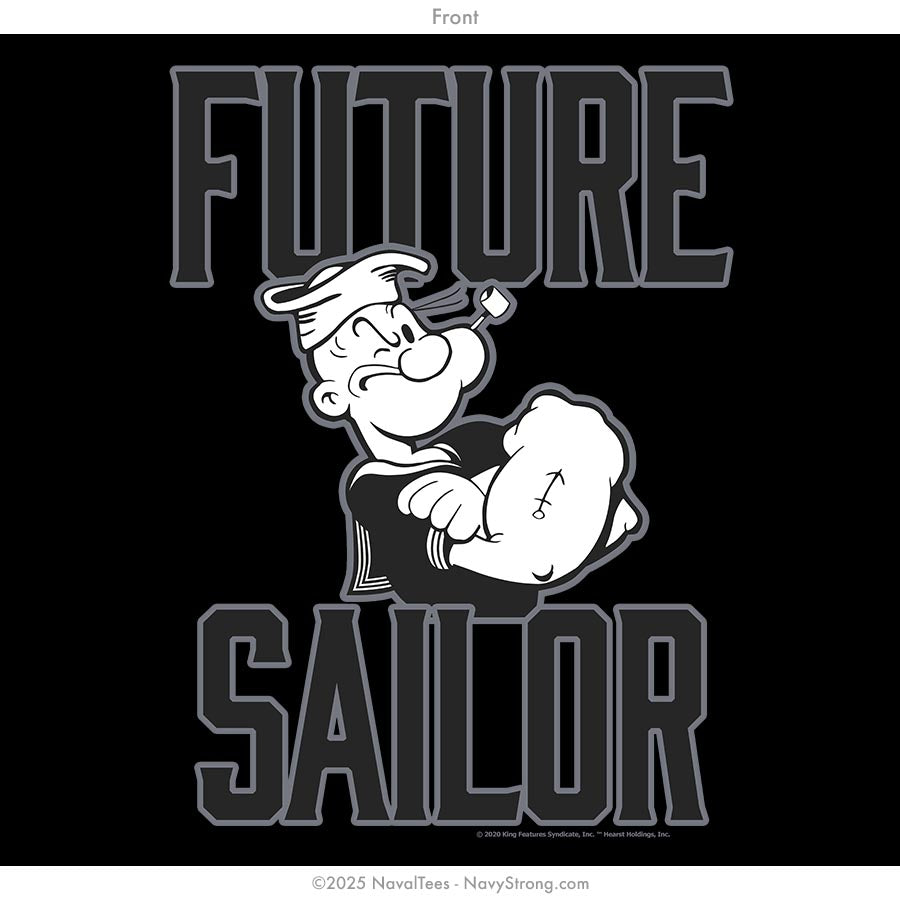 "Future Sailor Popeye" Toddler Tee | Black