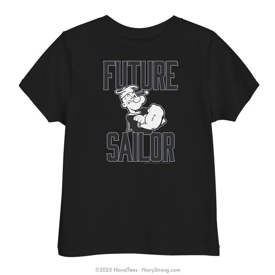"Future Sailor Popeye" Toddler Tee | Black