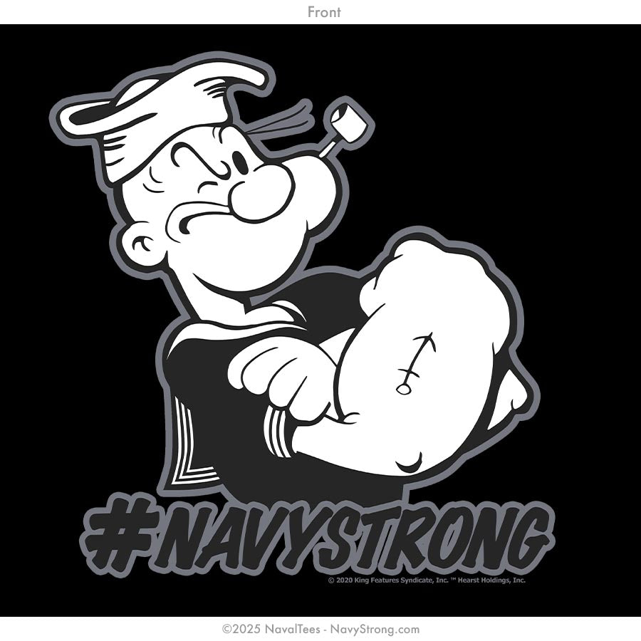 "Popeye Hashtag" Hooded Sweatshirt | Black