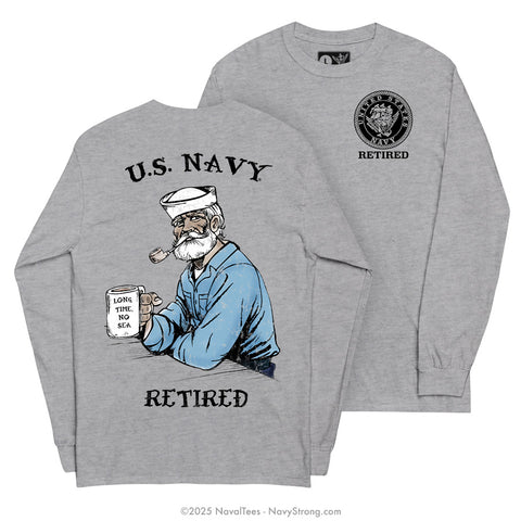 "Long Time, No Sea" Long Sleeve Tee | Grey