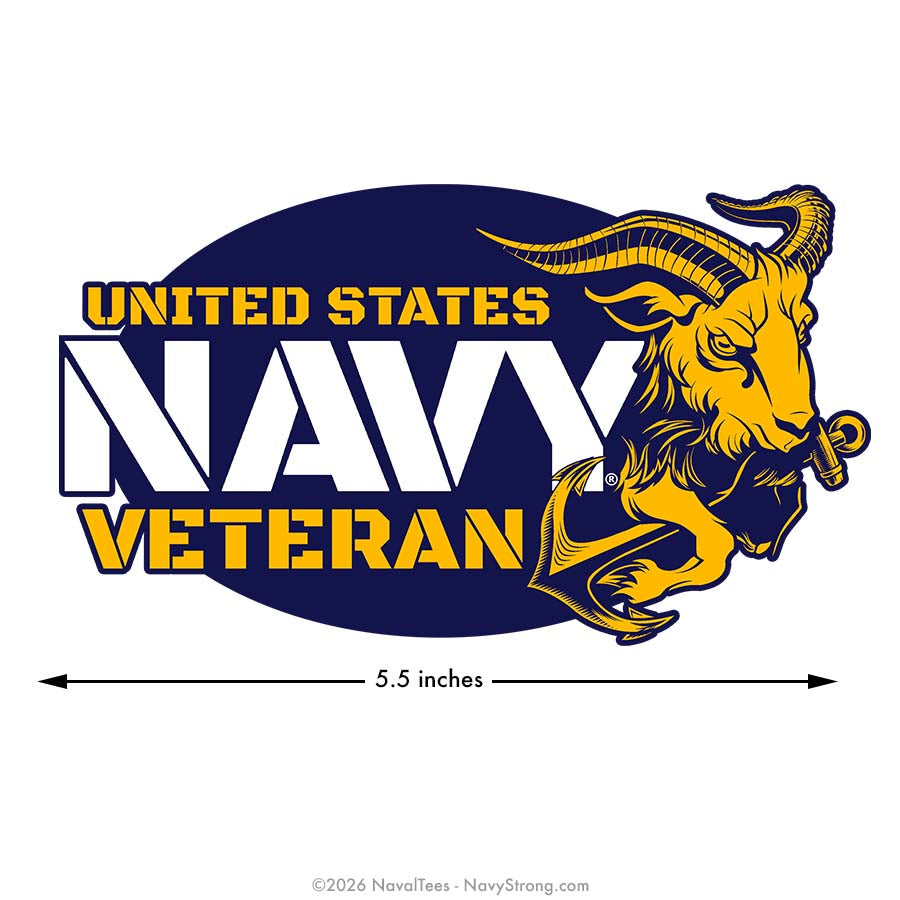 "Navy Vet Ram" | 5 inch Vinyl Decal