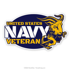 "Navy Vet Ram" | 5 inch Vinyl Decal