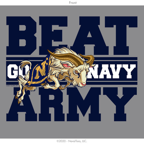 "Go Navy, Beat Army" Crewneck Sweatshirt | Grey