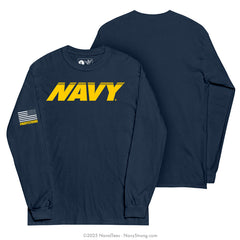 "Athletic Navy" Long Sleeve Tee | Navy