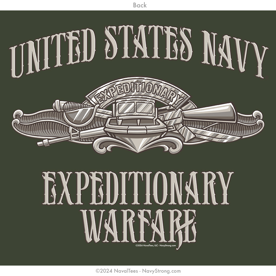 "Expeditionary Warfare" Hooded Sweatshirt | Military Green