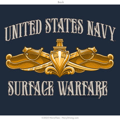 "Naval Officer Surface Warfare" Hooded Sweatshirt | Navy