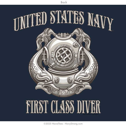 "First Class Diver" Tee | Navy