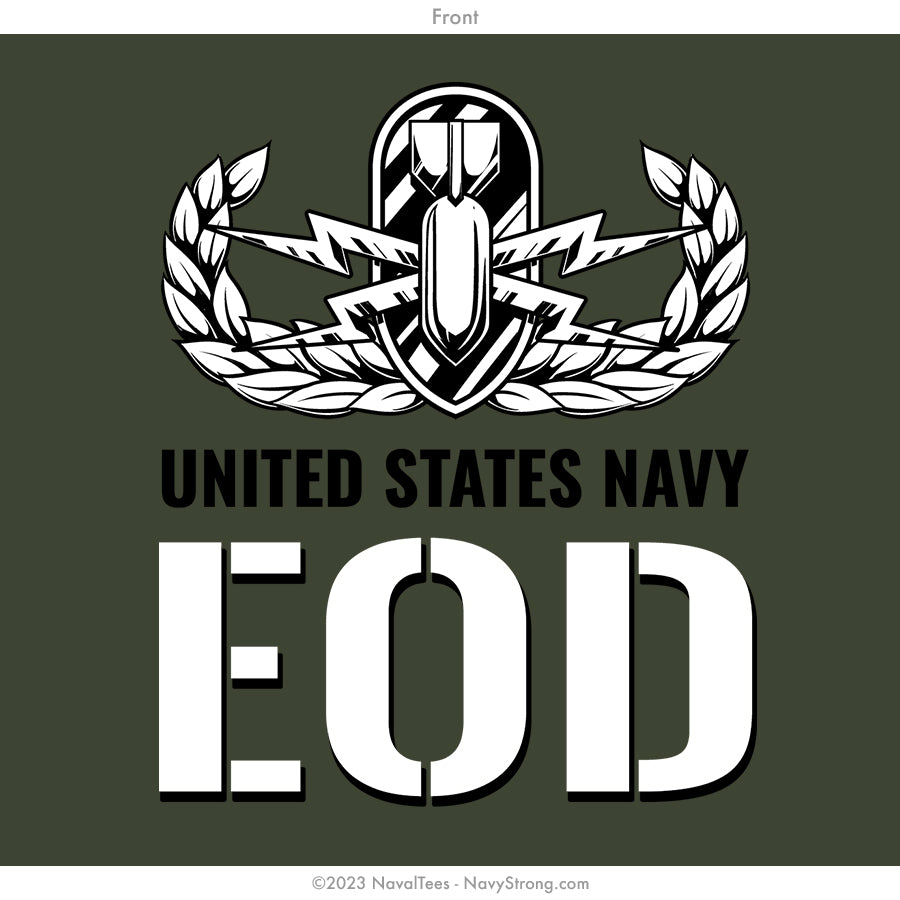 "EOD Pinup" Long Sleeve Tee | Military Green