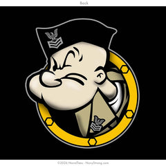 "First Class Popeye" Long Sleeve Tee | Black
