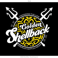"Golden Shellback" Zippered Hoodie | Black