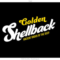 "Golden Shellback" Zippered Hoodie | Black