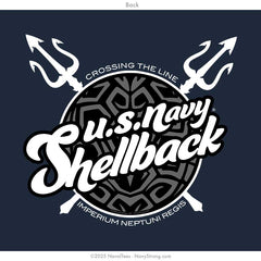 "US Navy Shellback" Zippered Hoodie | Navy