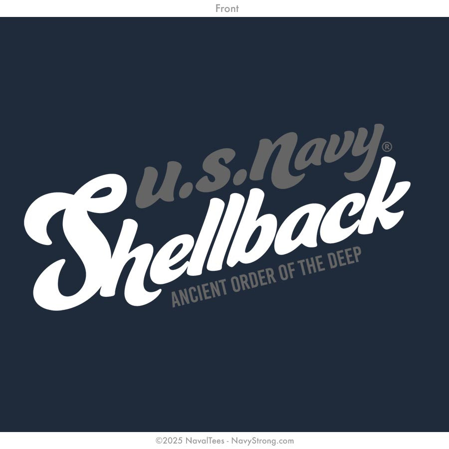 "US Navy Shellback" Zippered Hoodie | Navy