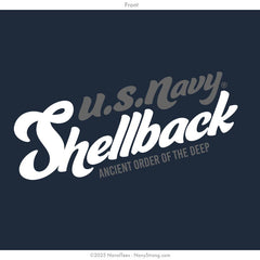 "US Navy Shellback" Zippered Hoodie | Navy