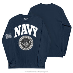 "Navy A.C.E. Emblem" Long Sleeve Tee | Navy