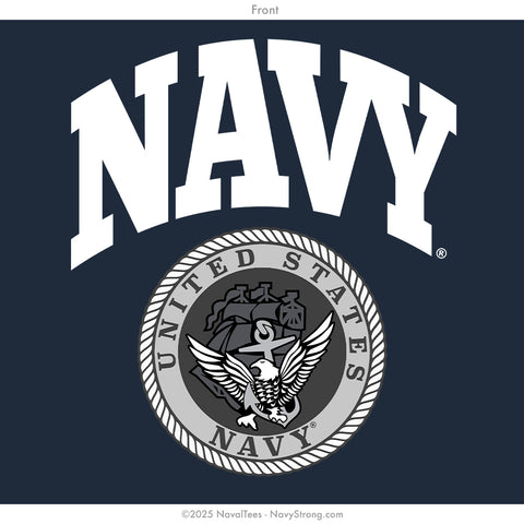 "Navy A.C.E. Emblem" Long Sleeve Tee | Navy