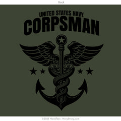 "USN Corpsman Serpents" Tee | Military Green