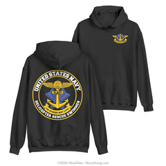 "Helo Rescue Swimmer" Hooded Sweatshirt | Black