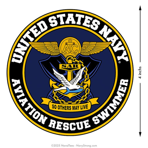 "Avition Rescue Swimmer" | 4 inch Vinyl Decal