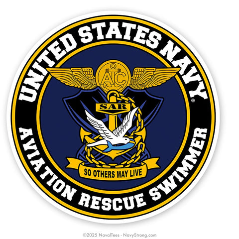 "Avition Rescue Swimmer" | 4 inch Vinyl Decal