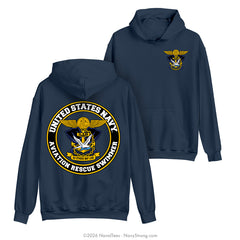 "Aviation Rescue Swimmer" Hooded Sweatshirt | Navy