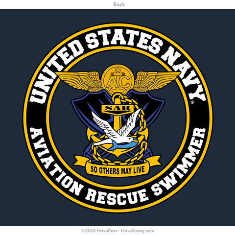 "Aviation Rescue Swimmer" Hooded Sweatshirt | Navy