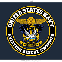 "Aviation Rescue Swimmer" Long Sleeve Tee | Navy
