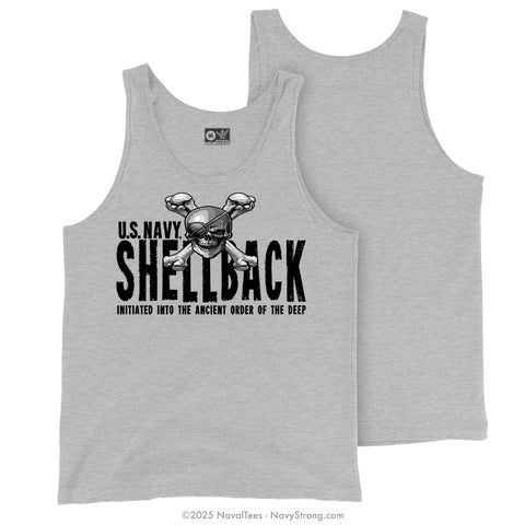 "Shellback Skull & Crossbones" Tank | Grey