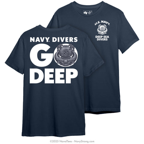 "Go Deep" Tee | Navy