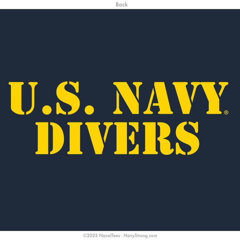 "DIVER Stencil" Tee | Navy