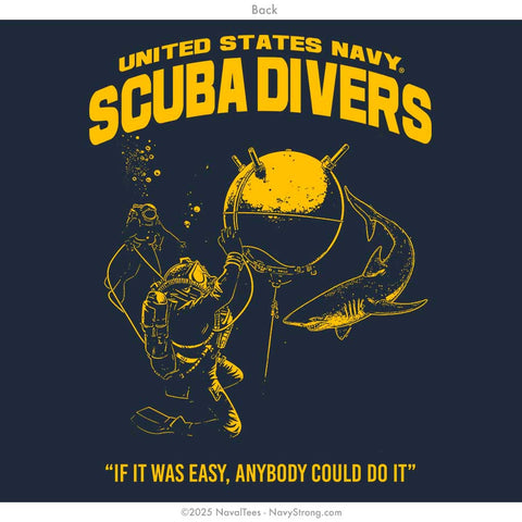 "Scuba Ain't Easy" Tee | Navy