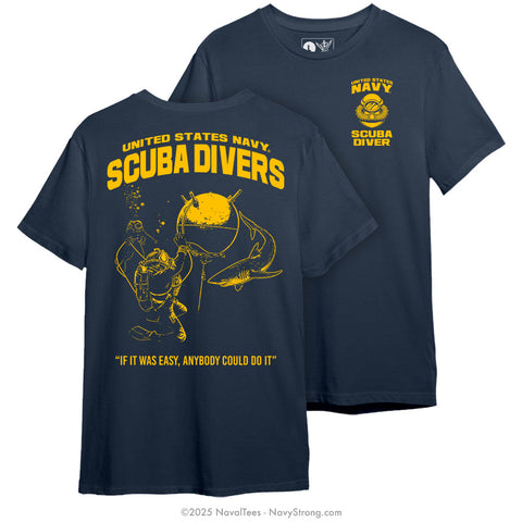 "Scuba Ain't Easy" Tee | Navy