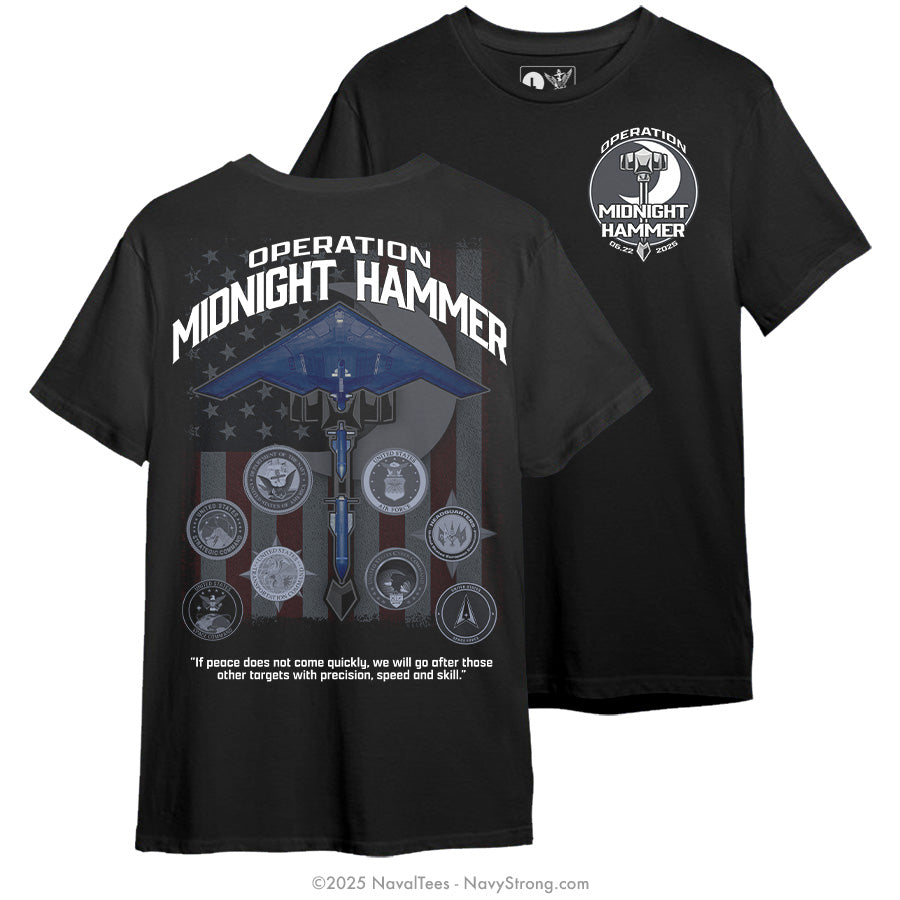 "Midnight Hammer Emblems" Tee | Black