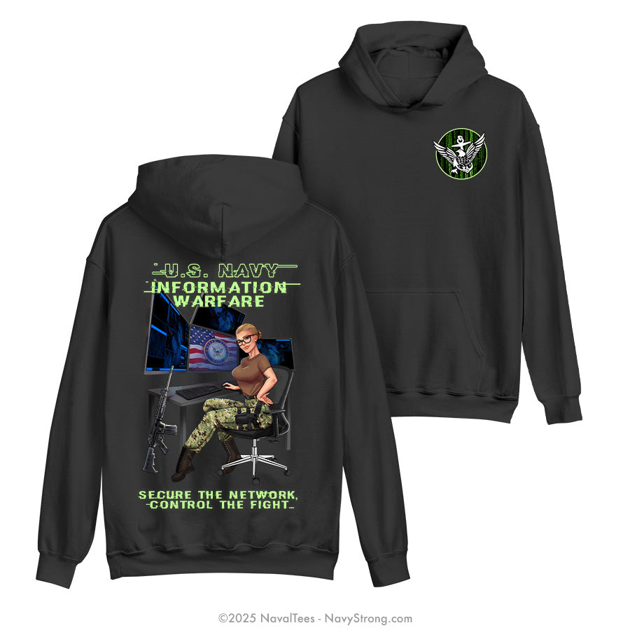 "IW PINUP" Hooded Sweatshirt | Black