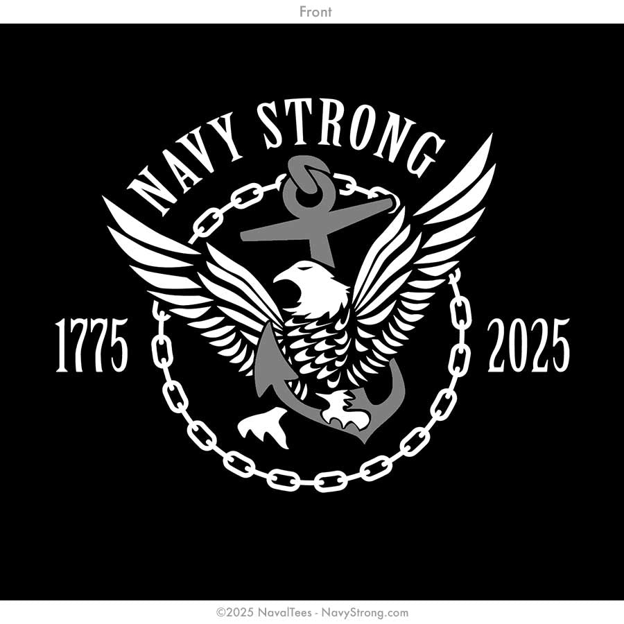 "Navy 250 Years" Tee | Black