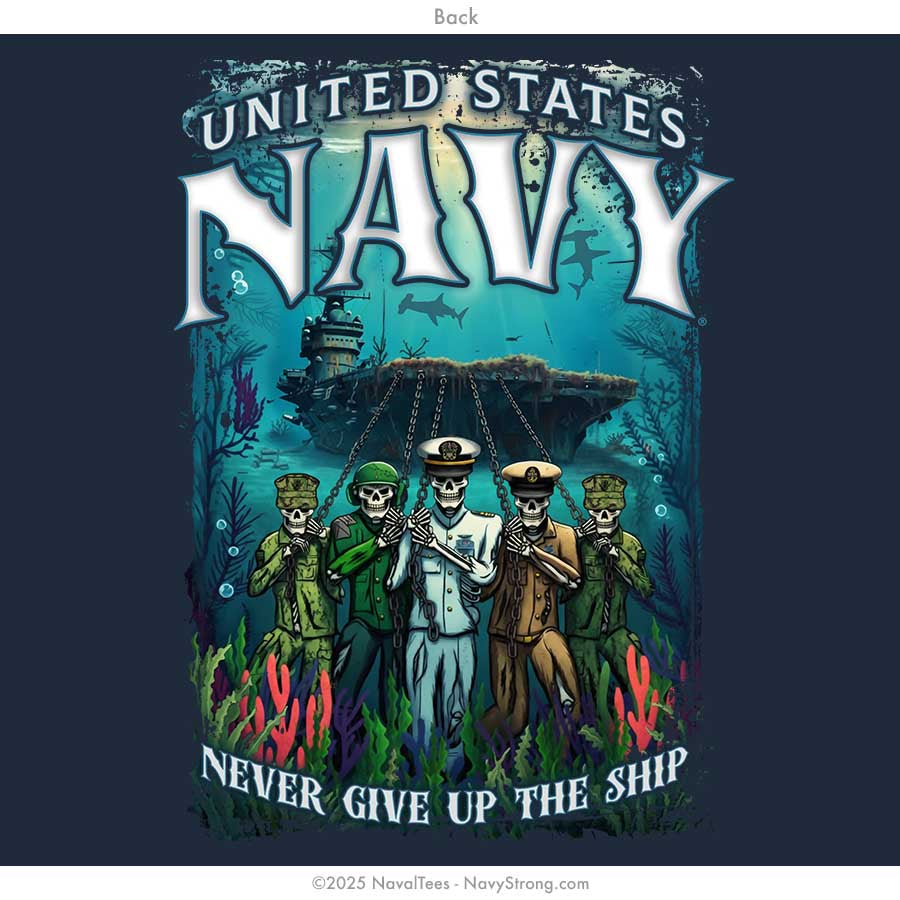 "Ghost Ship" Long Sleeve Tee | Navy