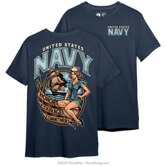 "U.S.N. Pinup" Tee | Navy