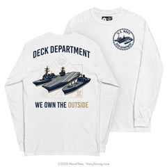 "Deck Department" Long Sleeve Tee | White