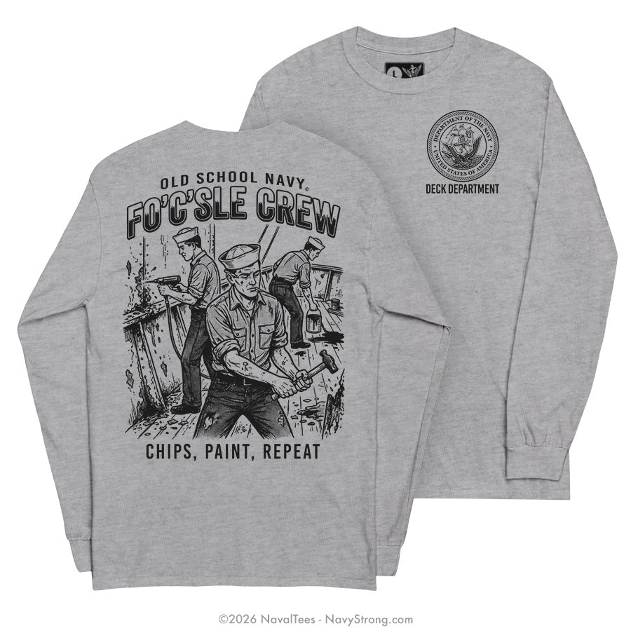 "Chips, Paint, Repeat" Long Sleeve Tee | Grey