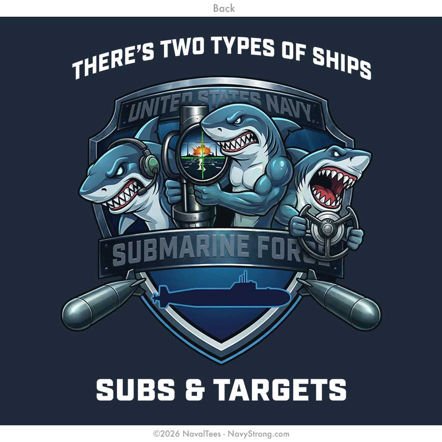 "Subs & Targets" Long Sleeve Tee | Navy