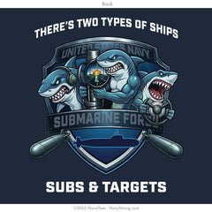 "Subs & Targets" Long Sleeve Tee | Navy