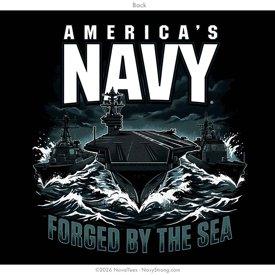 "Forged by the Sea" Long Sleeve Tee | Black