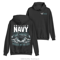 "Forged by the Sea" Hooded Sweatshirt | Black