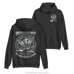 "Chrome Eagle" Hooded Sweatshirt | Black